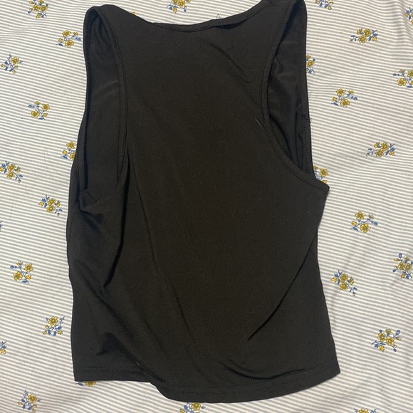 SHEIN Tops Shein Black V Neck Cropped Tank Top Poshmark